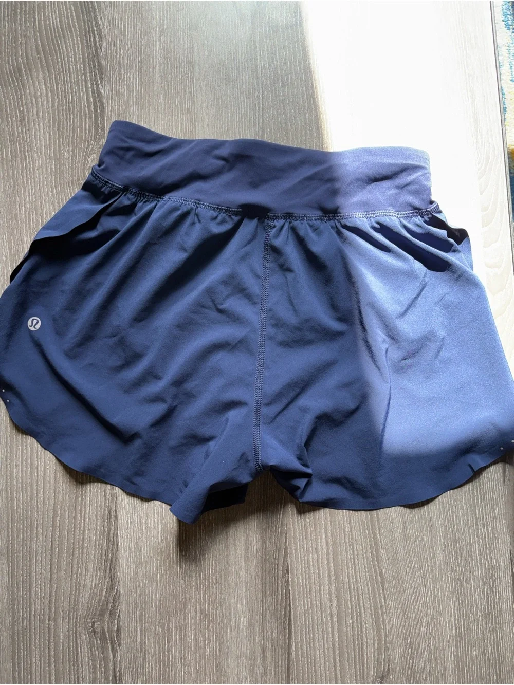 lululemon athletica navy scalloped athletic shorts